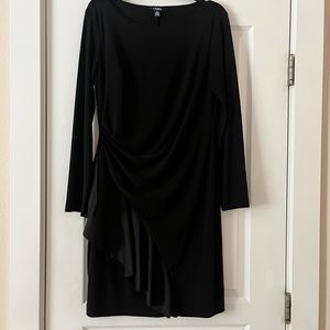 Black Ruffle Hem Chaps Dress